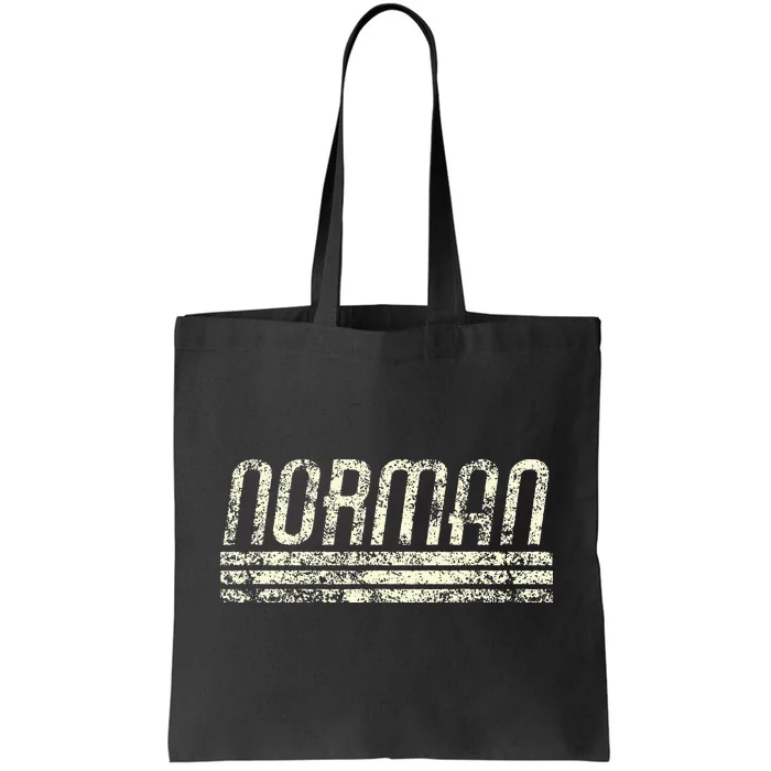 Norman Oklahoma Vintage Weathered Stripe Tote Bag