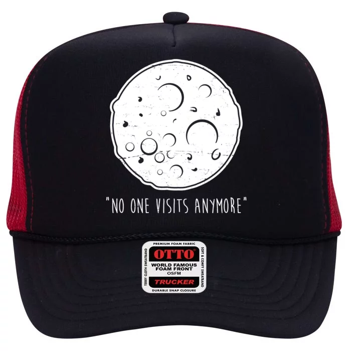 No One Visits Anymore Moon Space High Crown Mesh Trucker Hat