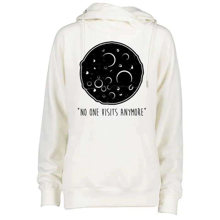 No One Visits Anymore Moon Space Womens Funnel Neck Pullover Hood