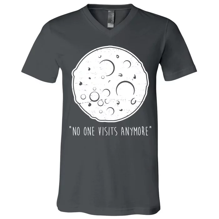 No One Visits Anymore Moon Space V-Neck T-Shirt