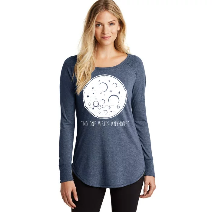 No One Visits Anymore Moon Space Women's Perfect Tri Tunic Long Sleeve Shirt