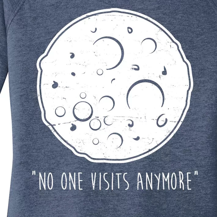 No One Visits Anymore Moon Space Women's Perfect Tri Tunic Long Sleeve Shirt