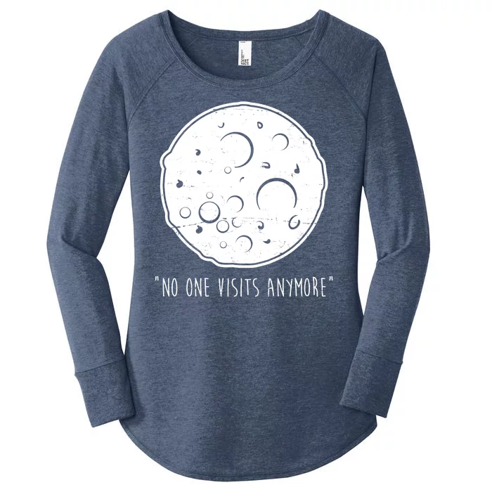 No One Visits Anymore Moon Space Women's Perfect Tri Tunic Long Sleeve Shirt