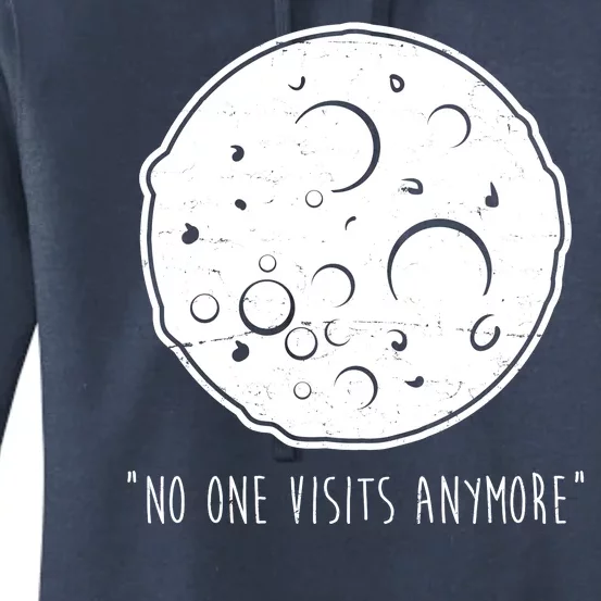 No One Visits Anymore Moon Space Women's Pullover Hoodie