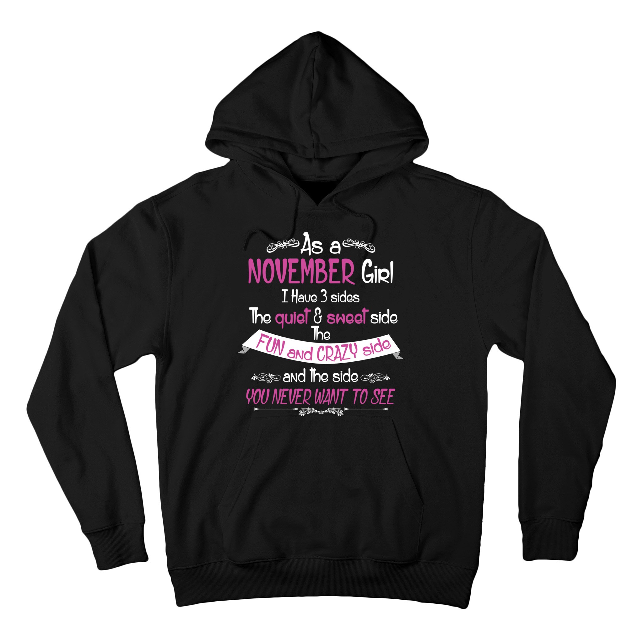 November shop girl hoodie