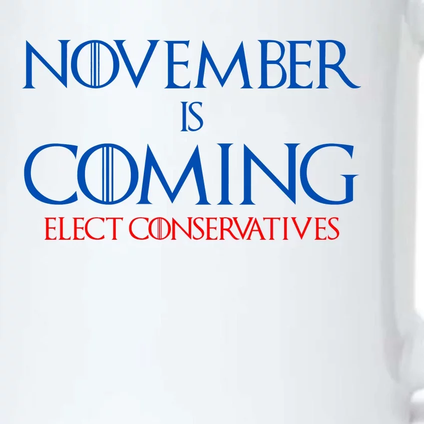 November is Coming Elect Conservatives Election Black Color Changing Mug