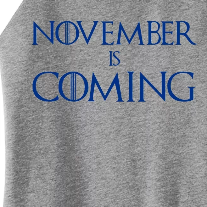 November is Coming Election Women’s Perfect Tri Rocker Tank