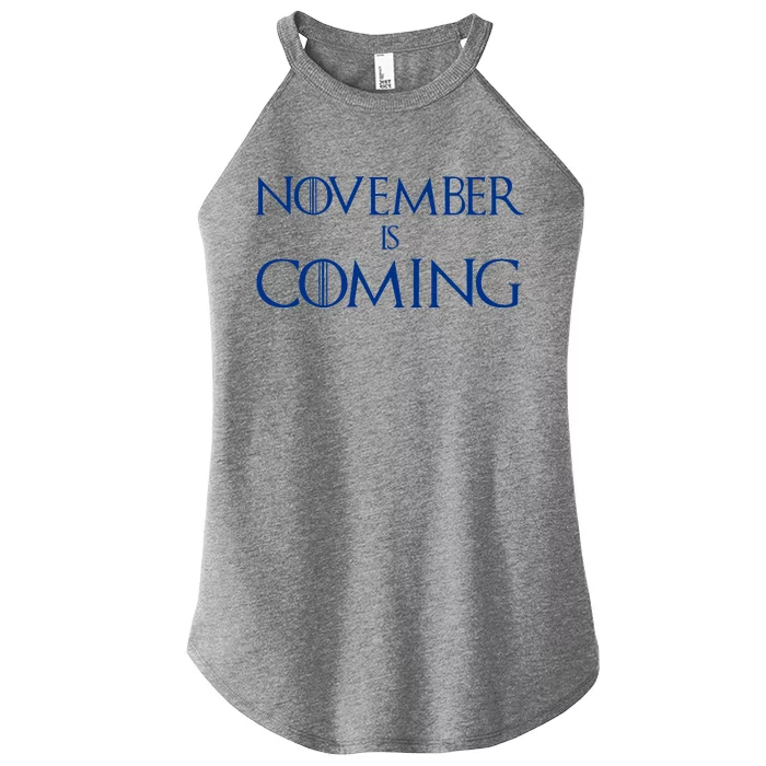 November is Coming Election Women’s Perfect Tri Rocker Tank