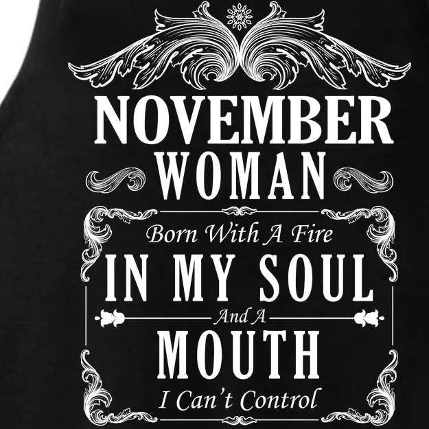 November Woman Funny Birthday Ladies Tri-Blend Wicking Tank