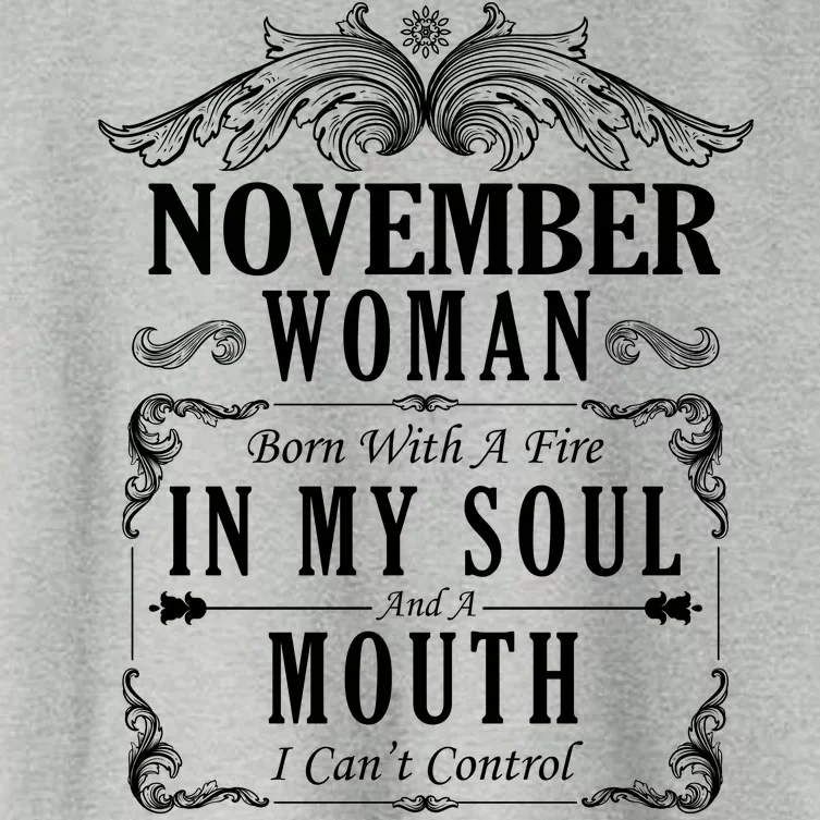 November Woman Funny Birthday Women's Crop Top Tee