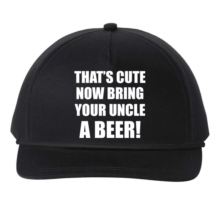 Now Bring Your Uncle a Beer Snapback Five-Panel Rope Hat