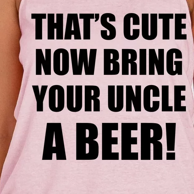 Now Bring Your Uncle a Beer Women's Knotted Racerback Tank