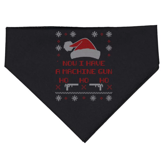 Now I Have A Machine Gun Ho HJo Ho X-Mas USA-Made Doggie Bandana