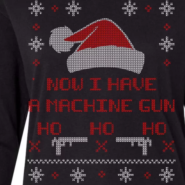 Now I Have A Machine Gun Ho HJo Ho X-Mas Womens Cotton Relaxed Long Sleeve T-Shirt