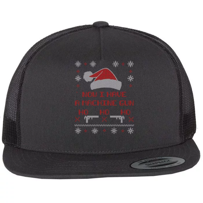 Now I Have A Machine Gun Ho HJo Ho X-Mas Flat Bill Trucker Hat