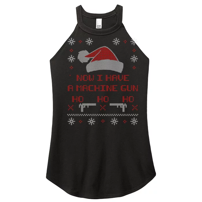 Now I Have A Machine Gun Ho HJo Ho X-Mas Women’s Perfect Tri Rocker Tank