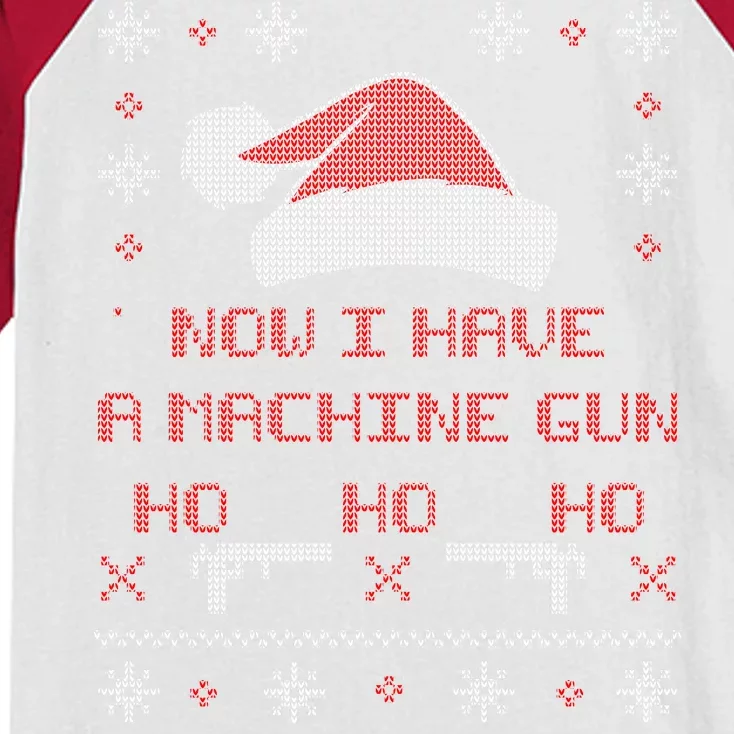 Now I Have A Machine Gun Ho HJo Ho X-Mas Kids Colorblock Raglan Jersey