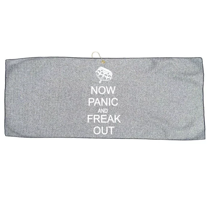 Now Panic and Freak Out Large Microfiber Waffle Golf Towel