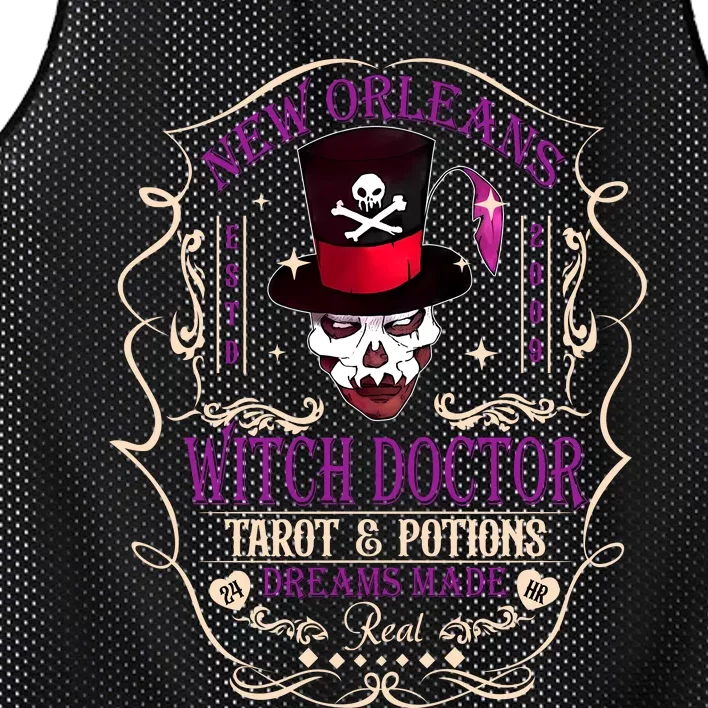 New Orleans Witch Doctor Dr Facilier Villain Mesh Reversible Basketball Jersey Tank