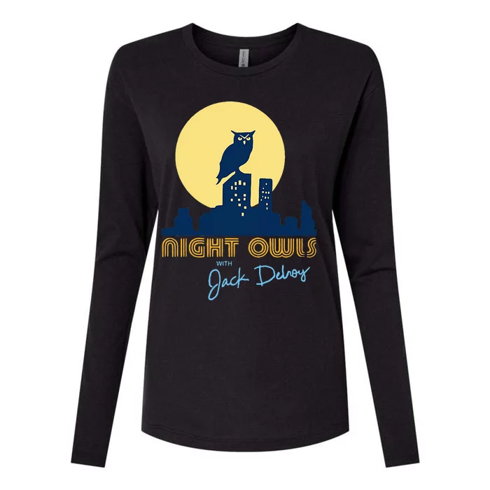 Night Owls With Jack Delroy Womens Cotton Relaxed Long Sleeve T-Shirt