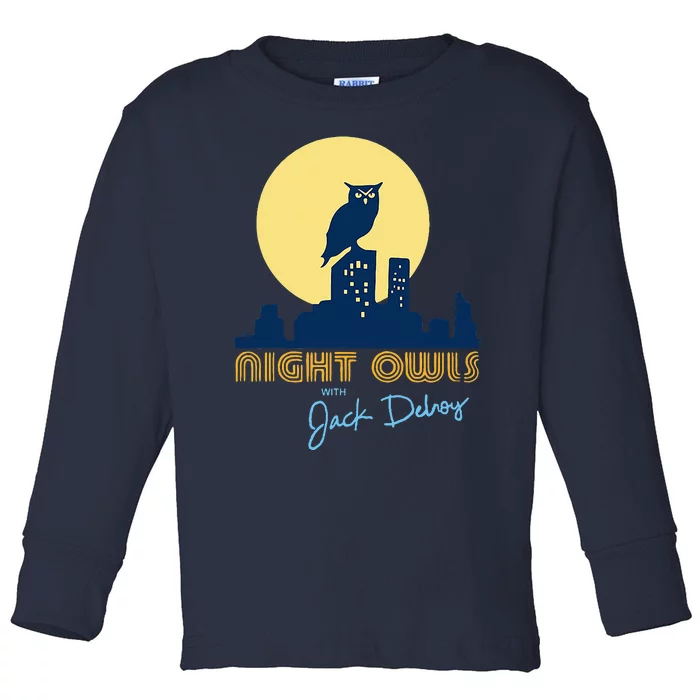 Night Owls With Jack Delroy Toddler Long Sleeve Shirt