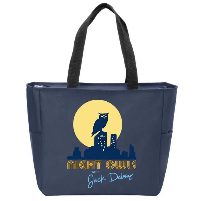 Night Owls With Jack Delroy Zip Tote Bag