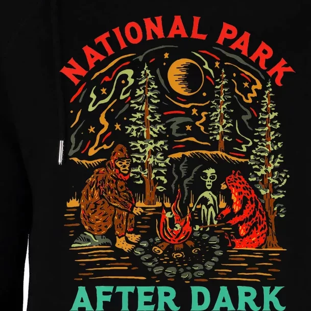 National Park After Dark Funny Womens Funnel Neck Pullover Hood