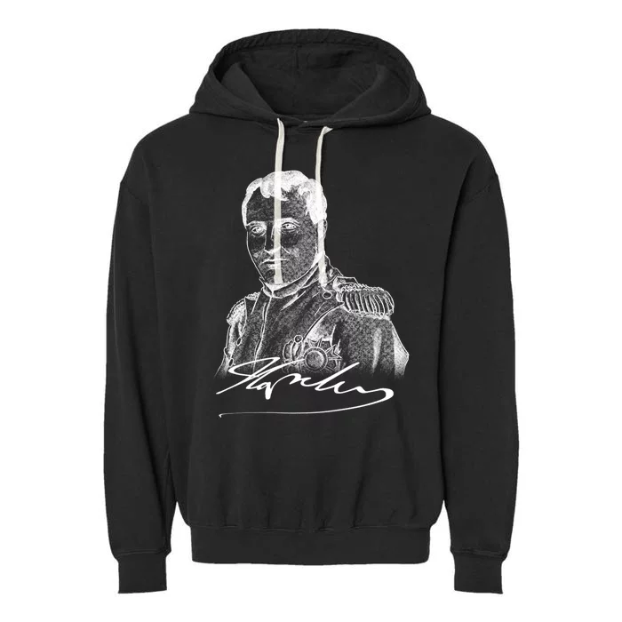 Napoleon Portrait And Signature Garment-Dyed Fleece Hoodie