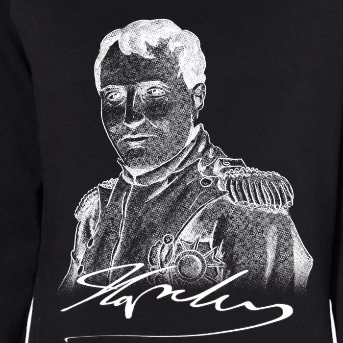 Napoleon Portrait And Signature Womens California Wash Sweatshirt