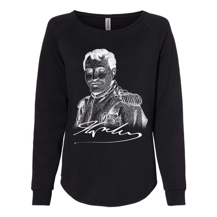 Napoleon Portrait And Signature Womens California Wash Sweatshirt