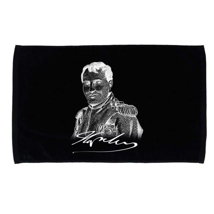 Napoleon Portrait And Signature Microfiber Hand Towel