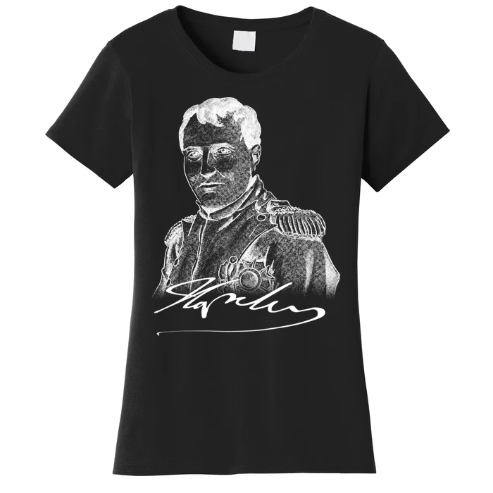 Napoleon Portrait And Signature Women's T-Shirt