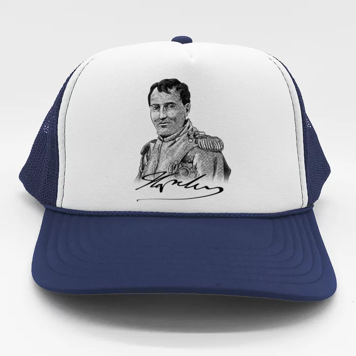 Napoleon Portrait And Signature Trucker Hat