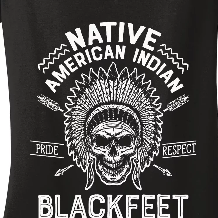 Native Pride American Indian Tribe Blackfeet Women's V-Neck T-Shirt