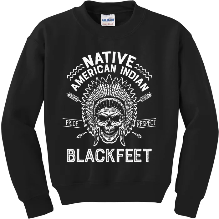 Native Pride American Indian Tribe Blackfeet Kids Sweatshirt