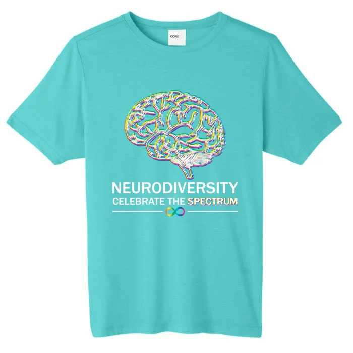 Neurodiversity Pride Autism Spectrum Asd Adhd Rainbow Brain Cool Gift ChromaSoft Performance T-Shirt