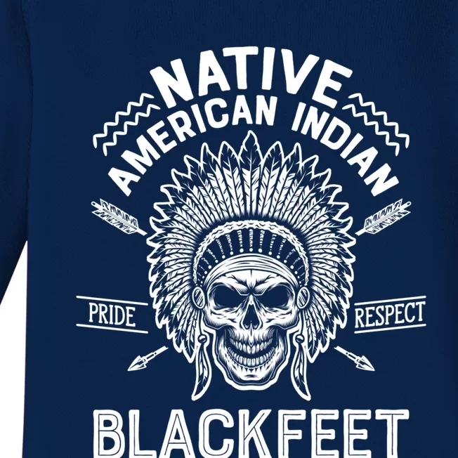 Native Pride American Indian Tribe Blackfeet Gift Baby Long Sleeve Bodysuit