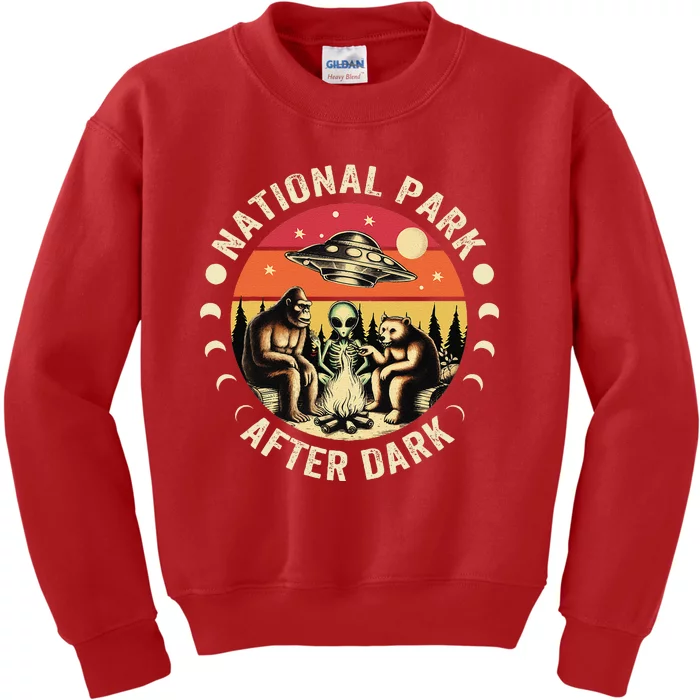 National Park After Dark Funny Kids Sweatshirt