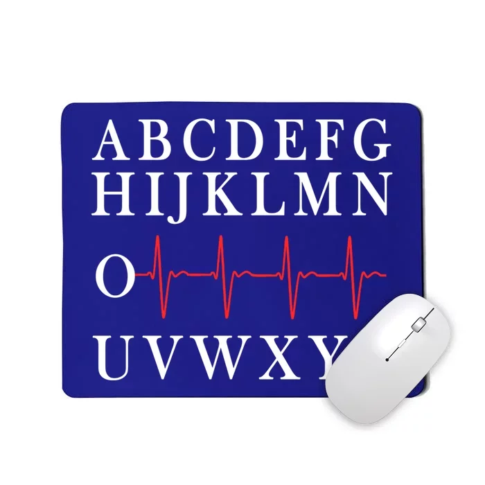 Nurse Pqrst Abcs Ekg Strip Alphabet Funny Nurse Memes Gift Mousepad