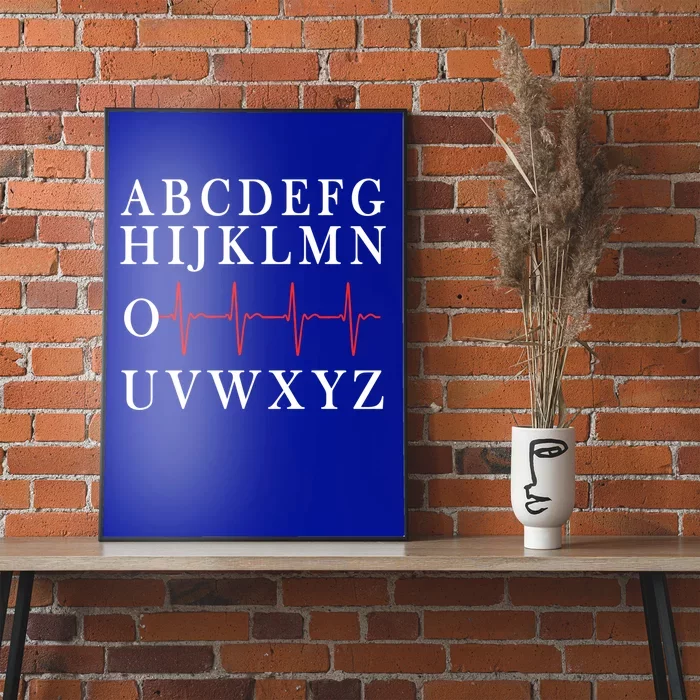 Nurse Pqrst Abcs Ekg Strip Alphabet Funny Nurse Memes Gift Poster