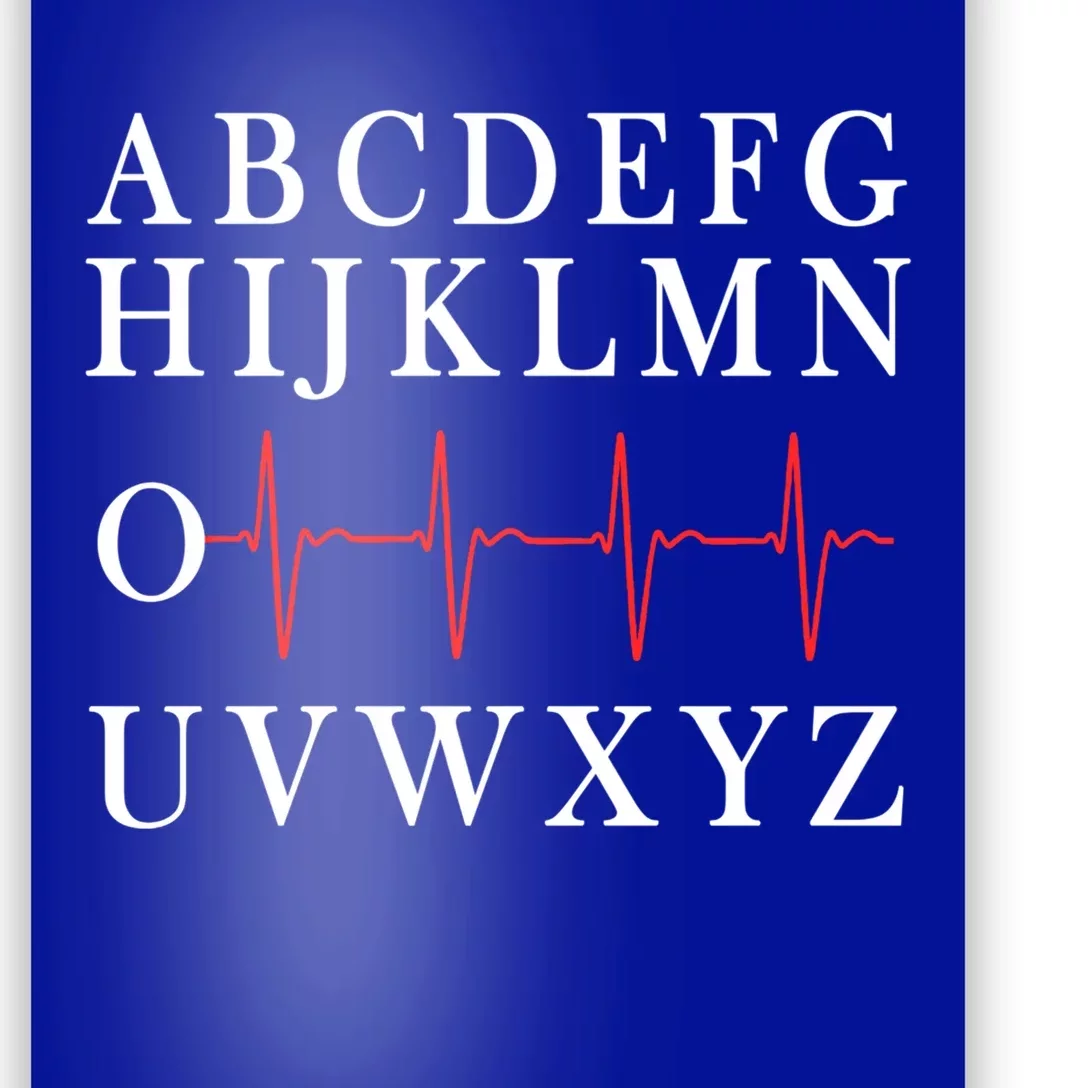 Nurse Pqrst Abcs Ekg Strip Alphabet Funny Nurse Memes Gift Poster