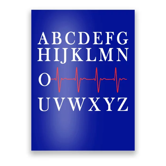 Nurse Pqrst Abcs Ekg Strip Alphabet Funny Nurse Memes Gift Poster