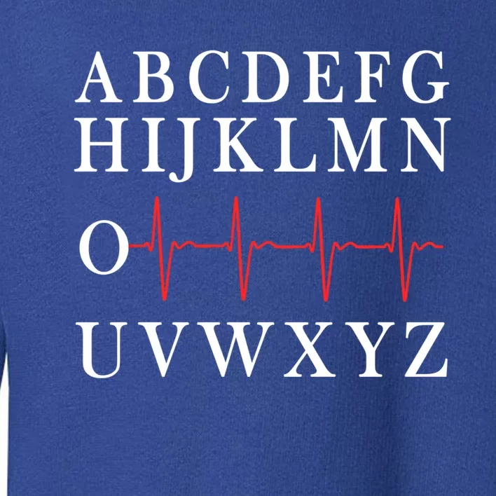 Nurse Pqrst Abcs Ekg Strip Alphabet Funny Nurse Memes Gift Toddler Sweatshirt