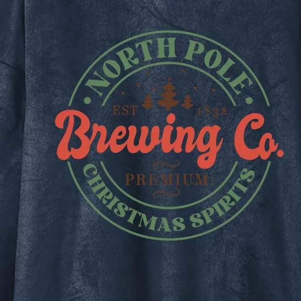 North Pole Brewing Company Premium Christmas Spirits Hooded Wearable Blanket