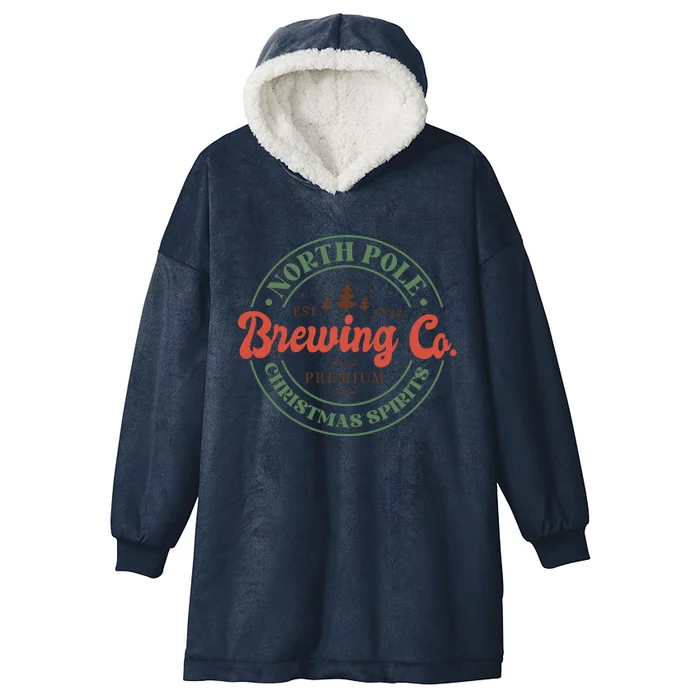 North Pole Brewing Company Premium Christmas Spirits Hooded Wearable Blanket