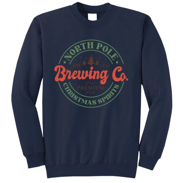 North Pole Brewing Company Premium Christmas Spirits Tall Sweatshirt