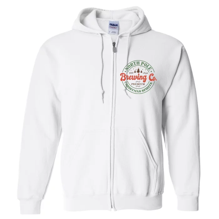 North Pole Brewing Company Premium Christmas Spirits Full Zip Hoodie