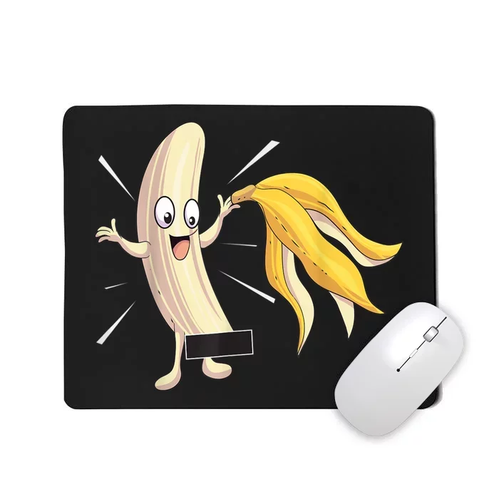 Naked Peeled Banana Striptease Censored Funny Adult Mousepad