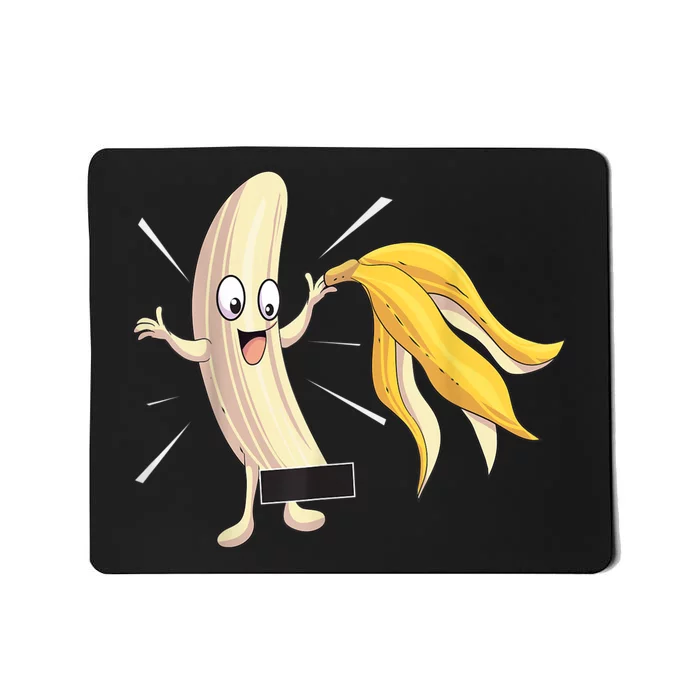 Naked Peeled Banana Striptease Censored Funny Adult Mousepad