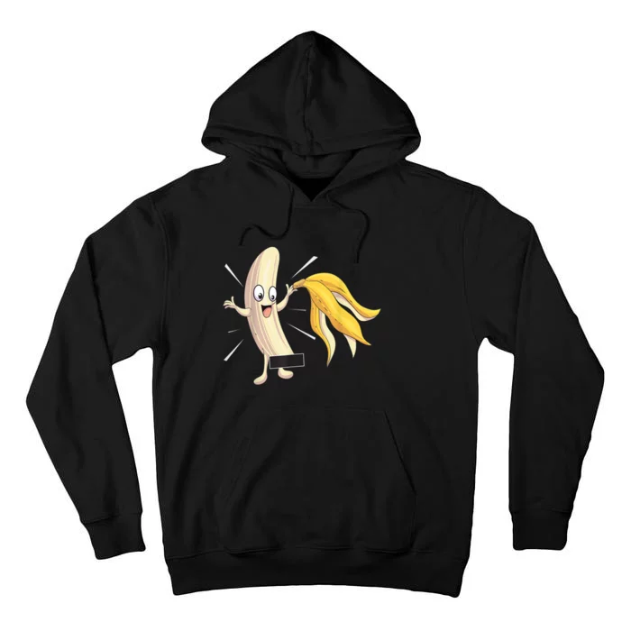 Naked Peeled Banana Striptease Censored Funny Adult Tall Hoodie